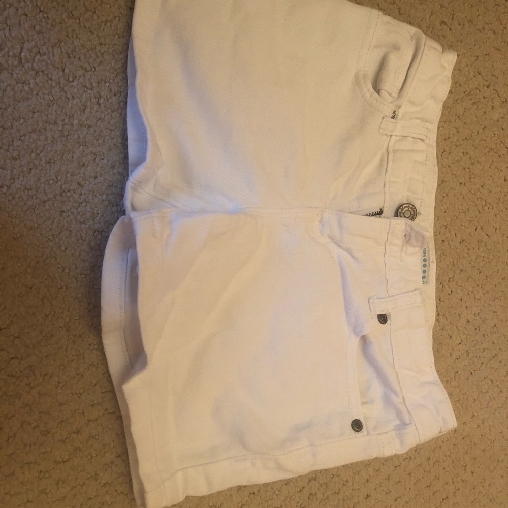 White jean shorts